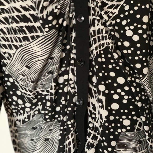 Venezia Plus Size 26/28 Tunic Shirt Designer BW - Picture 3 of 8